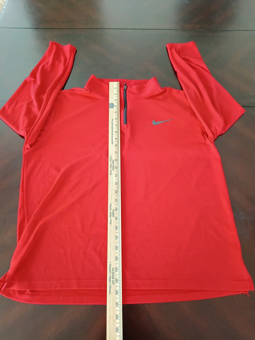 Nike Dri-fit Men’s Red Quarter-Zip Pullover Performance Top Size XL